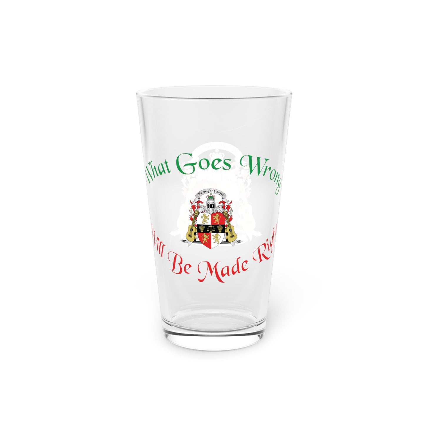 Murphy's Lawyer Pint Glass, 16oz
