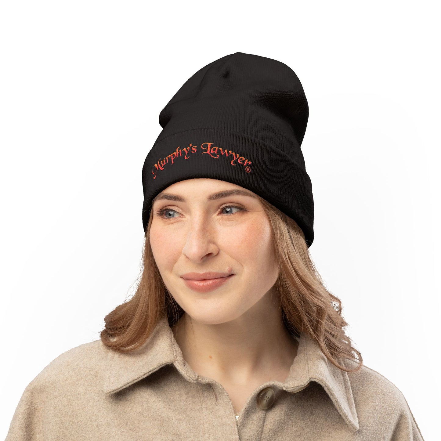 Murphy’s Lawyer® Embroidered Knit Beanie (Black)