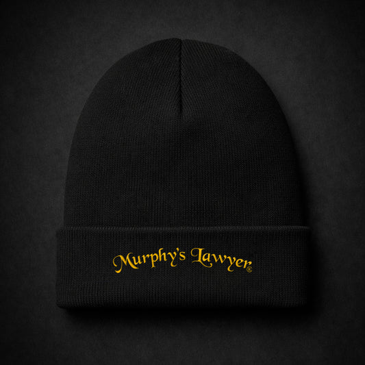 Murphy’s Lawyer® Embroidered Knit Beanie (Black)
